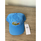 Boné Lacoste Big Croc Azul Claro Original