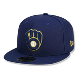 Boné Milwaukee Brewers 5950 Game Cap Fechado Azul - New Era