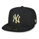 Boné New Era 59fifty New York Yankees Aba Reta Mlb Preto