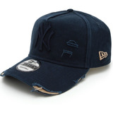 Boné New Era 940 Destroyed - Rasgado - Azul Escuro