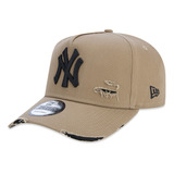 Boné New Era Aba Curva 940 Ny Yankees Af Rasgadinho Khaki