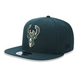 Boné New Era Aba Reta Snapback Nba Milwaukee Bucks Verde