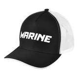 Boné Pesca Marine Sports Americano C/ Tela Pescador Preto Nf
