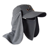 Boné Pesca Proteção Lateral E Frontal V-fox Cinza Chumbo