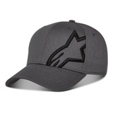 Boné Regulagem Alpinestars Corp Snap 2 Cinza Aba Curvada