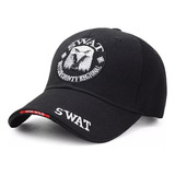 Boné Tático Estilo Swat Bordado Aba Curva Fecho Velcro