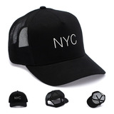Boné Trucker Aba Curva Reta Ajustável Várias Cores Original