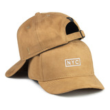 Boné Trucker Nyc Em Camurça Masculino Aba Curva Original