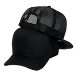 Boné Trucker Preto Liso Rendinha Aba Curva Telinha Promoção