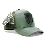 Boné Trucker Rurals Clube De Tiro Caça Atirador Tático Verde