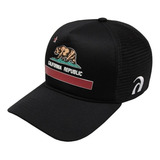 Boné Trucker Surf Alive California Republic Preto