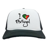 Boné Trucker Tela Americano I Love Portugal Oldschool