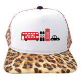 Boné Trucker Tela Americano London City Londres Oldschool