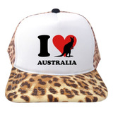 Boné Trucker Tela Americano Love Australia Oldschool Vintage
