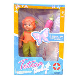 Boneca Antiga Infantil Meninas Teteca Baby Mamadeira Estrela