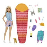 Boneca Barbie Acampamento Malibu Loira Mattel