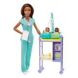 Boneca Barbie Baby Doctor Morena -