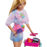 Boneca Barbie Cabeleireira Malibu Estilista De