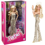 Boneca Barbie Collector Filme Macacão Dourado Hpj99 - Mattel