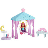 Boneca Barbie Dreamtopia Chelsea Unicórnio C/ Pet E Balanço