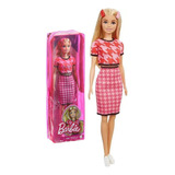 Boneca Barbie Loira Look Rosa Vermelho