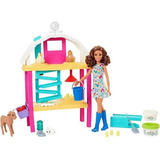 Boneca Barbie Playset Diversão Na Fazenda - Mattel Hgy88