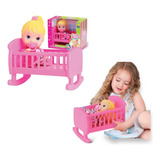 Boneca Bebê Baby Dolls Alive Bercinho + Chupeta - Divertoys