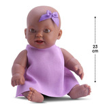 Boneca Bebê Bambola Negra Bambolete Lacinho Roupinha Mini