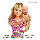 WJ137 Barbie grávida de bebê + carrinho de criança Barbie mãe pai