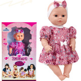 Boneca Bebê Isadora Com Tiara -