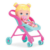 Boneca Bebê Little Dolls Passeio C/ Carrinho - Divertoys