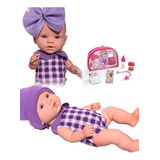 Boneca Bebe Reborn + Kit Mamadeira Fralda Chupeta Brinquedos