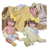  Boneca Bebe Reborn Menina Recem Nascida Fofa Presente 