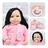 Boneca Bebe Tipo Reborn Completa Barata Com 17 Acessorios