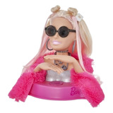 Boneca Busto Da Barbie Fala 12 Frases Com Acessorios Pupee