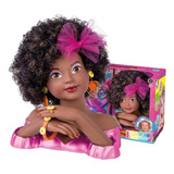 Boneca Charmosa Busto Rainbow Negra Cotiplas