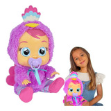 Boneca Crybabies Amando E Cuidando Lizzy Com Roupa Pelúcia