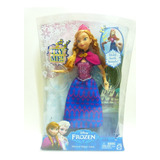 Boneca Disney Frozen Musical Magic Anna Mattel 2013 Rara