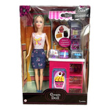 Boneca Dream Doll Cake Shop Loja De Doces Loira Candide