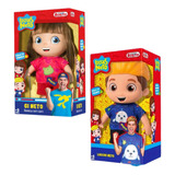 Boneca Gi Neto + Boneco Luccas Neto 14 Frases 27cm Original