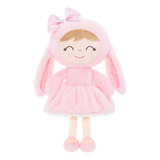 Boneca Gloveleya Original Spring Pelúcia Coelha Rosa 30cm