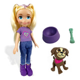 Boneca Grande Polly Pocket E Pet Articulada Original Mattel