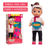 Boneca Hannah Chef Cozinheira Infantil C/