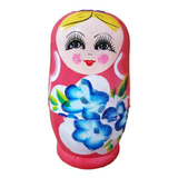 Boneca Matryoshka Russa Rosa 5 Peças