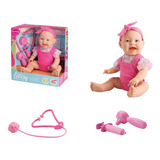 Boneca Menina Bebe Tipo Reborn Dodoi Médica Kit Médico
