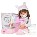 Boneca Metoo Reborn 100% Silicone Sonho De Amor Menina Linda