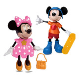 Boneca Minnie Conta História E Mickey Radical Coleção Elka