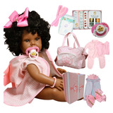 Boneca Reborn Bebê Realista 22 Itens Bb Silicone Barata Lol