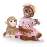Boneca Reborn Macaco Menina - Pronta