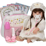 Boneca Reborn Realista Abigail Corpo De Vinil 20 Itens Bolsa